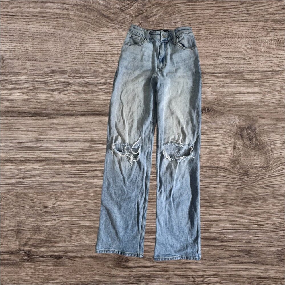 Hollister Ultra‎ High Rise Dad Jean Baggy Size 0R 24/31